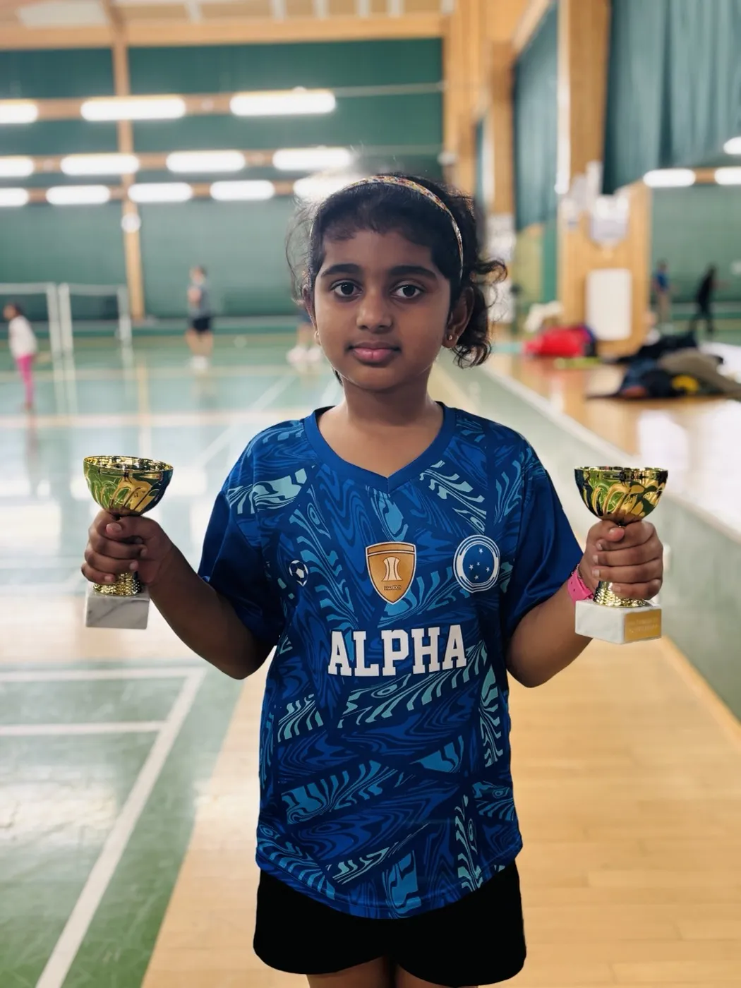 Alpha Ry junior badminton players during coaching