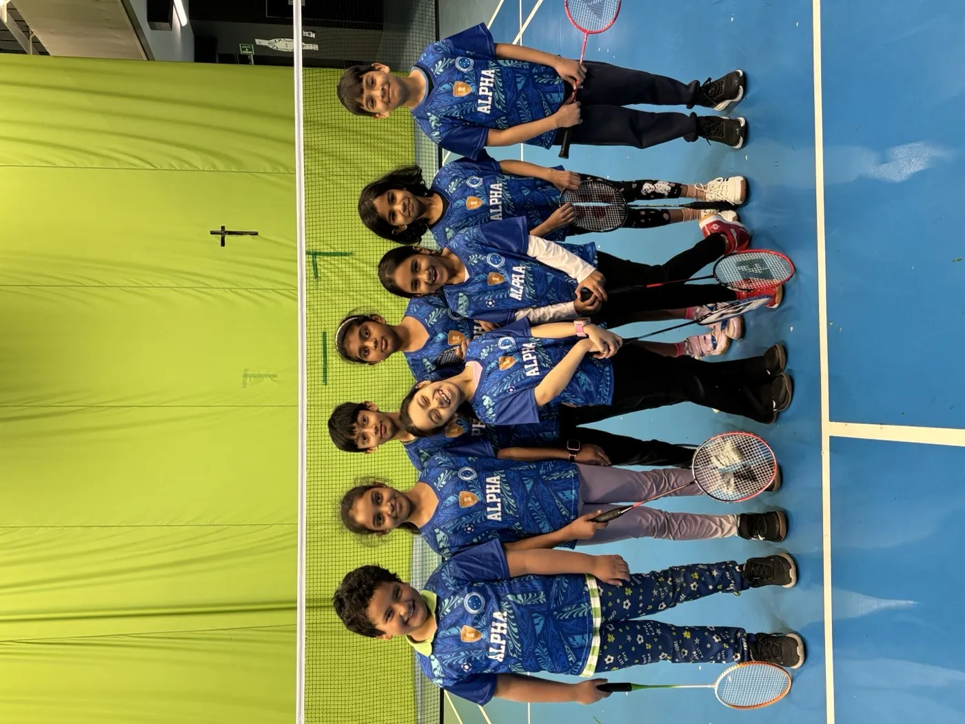 Young badminton players at Alpha Ry Espoo academy